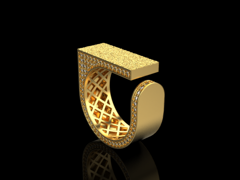 Anillo textura modelo 775 Modelo de impresión 3D