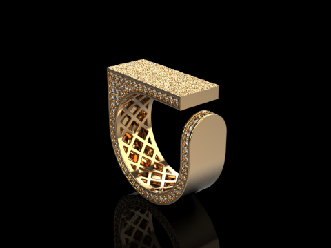 Anillo textura modelo 775 Modelo de impresión 3D