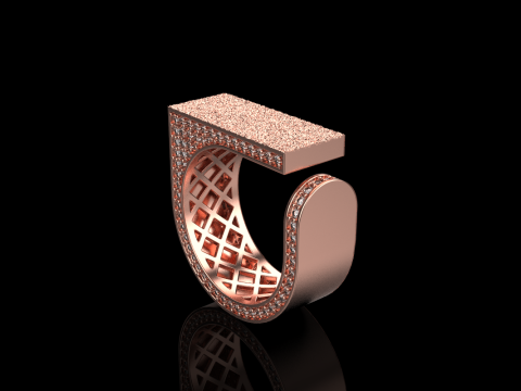 Anillo textura modelo 775 Modelo de impresión 3D