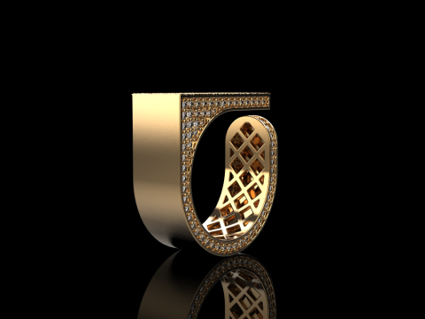 Anillo textura modelo 775 Modelo de impresión 3D