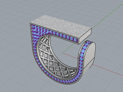 Anillo textura modelo 775 Modelo de impresión 3D