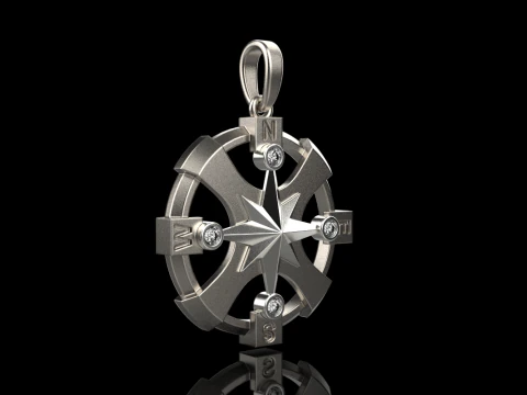 Compass pendant model 774 3D Print Model