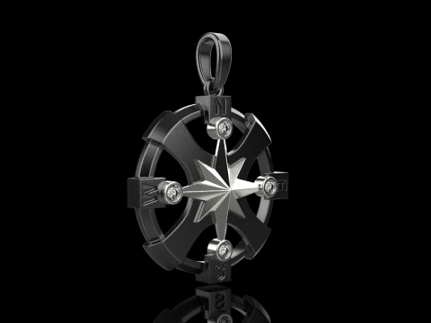 Compass pendant model 774 3D Print Model
