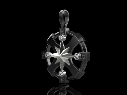 Compass pendant model 774 3D Print Model