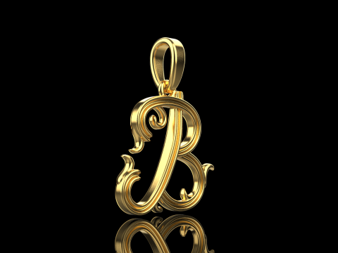 Ornament letter B model 773 3D Print Model