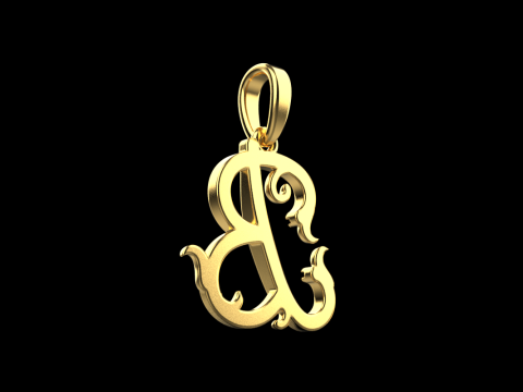 Ornament letter B model 773 3D Print Model