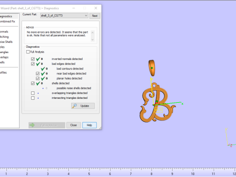 Ornament letter B model 773 3D Print Model