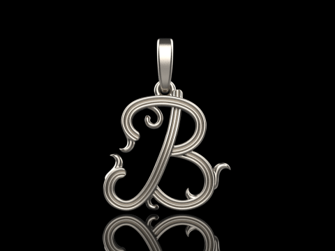 Ornament letter B model 773 3D Print Model