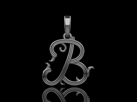 Ornament letter B model 773 3D Print Model