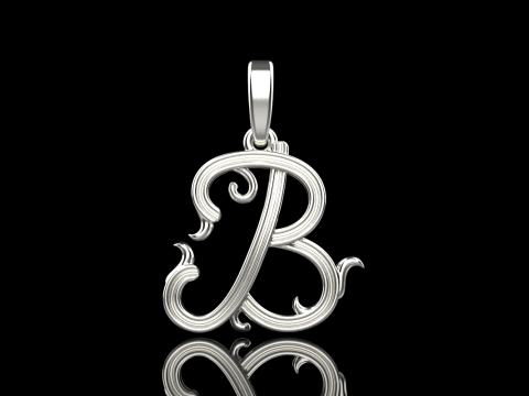 Ornament letter B model 773 3D Print Model