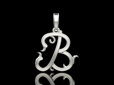 Ornament letter B model 773 3D Print Model