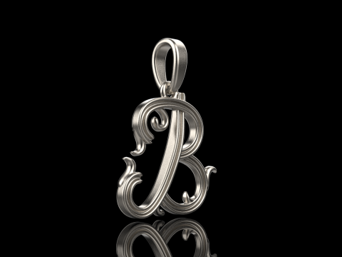 Ornament letter B model 773 3D Print Model