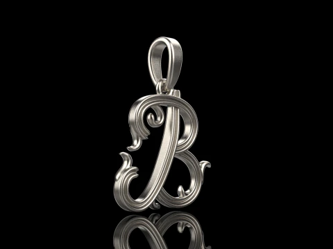Ornament letter B model 773 3D Print Model