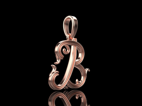 Ornament letter B model 773 3D Print Model