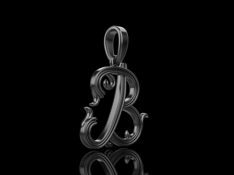 Ornament letter B model 773 3D Print Model