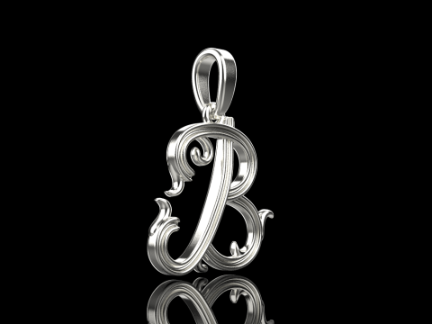Ornament letter B model 773 3D Print Model