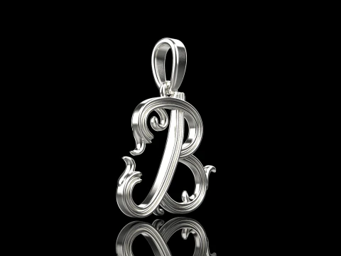 Ornament letter B model 773 3D Print Model