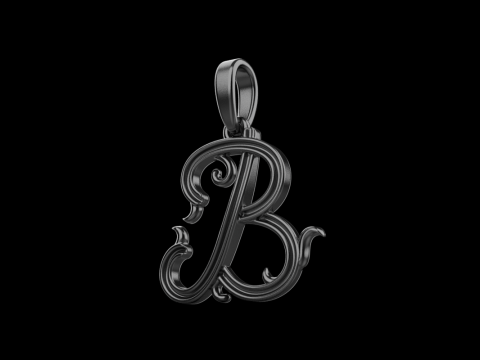Ornament letter B model 773 3D Print Model
