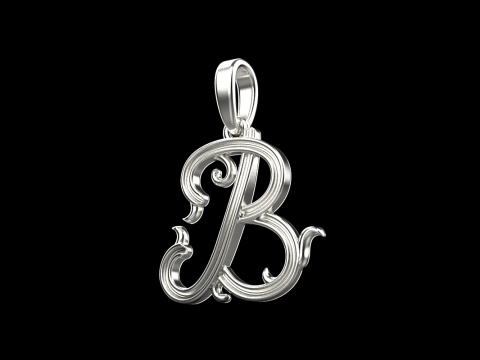 Ornament letter B model 773 3D Print Model