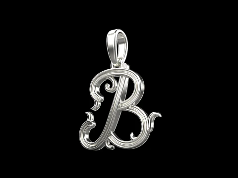 Ornament letter B model 773 3D Print Model