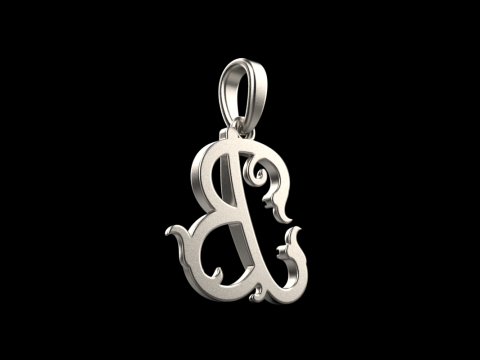Ornament letter B model 773 3D Print Model