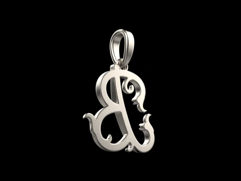 Ornament letter B model 773 3D Print Model