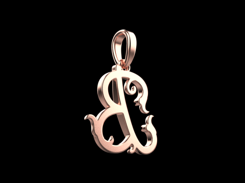Ornament letter B model 773 3D Print Model