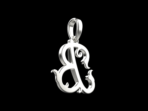 Ornament letter B model 773 3D Print Model