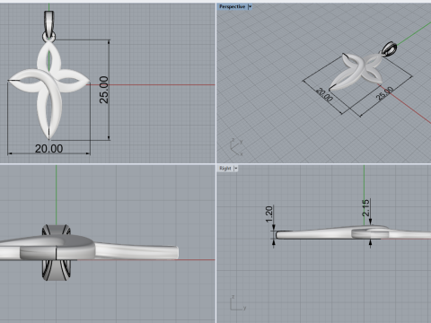 Cross model 772 3D Print Model