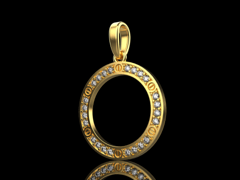 Round pendant model 771 3D Print Model