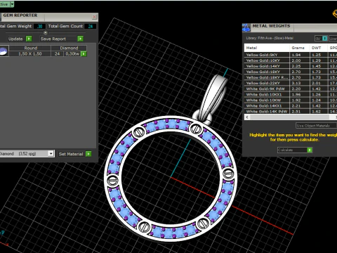 Round pendant model 771 3D Print Model