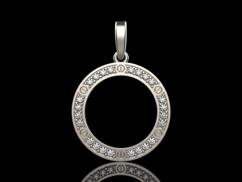 Round pendant model 771 3D Print Model