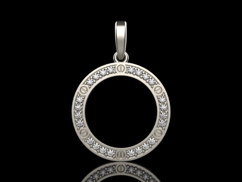 Round pendant model 771 3D Print Model