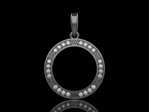 Round pendant model 771 3D Print Model