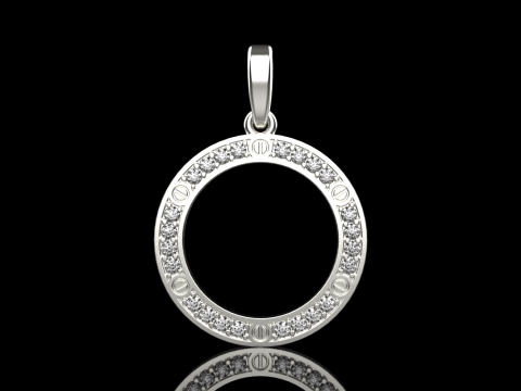 Round pendant model 771 3D Print Model