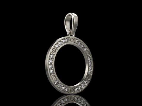 Round pendant model 771 3D Print Model