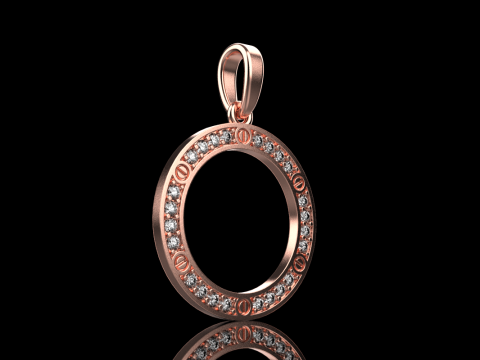 Round pendant model 771 3D Print Model