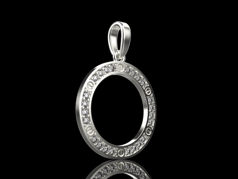Round pendant model 771 3D Print Model