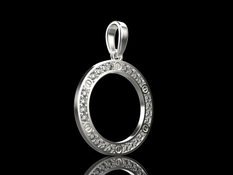 Round pendant model 771 3D Print Model