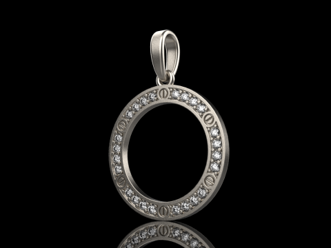 Round pendant model 771 3D Print Model