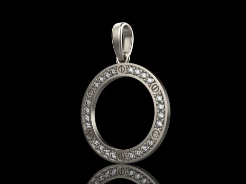 Round pendant model 771 3D Print Model