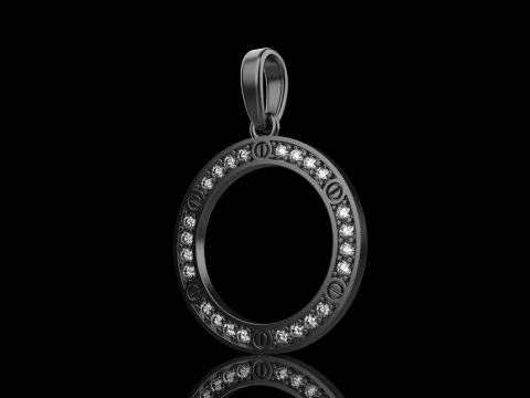 Round pendant model 771 3D Print Model