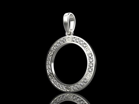 Round pendant model 771 3D Print Model