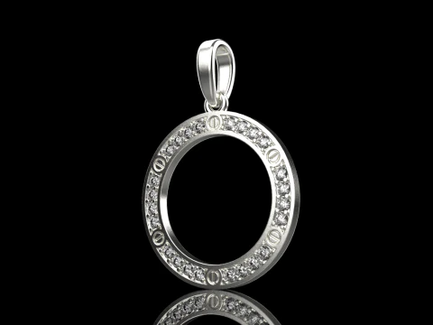 Round pendant model 771 3D Print Model