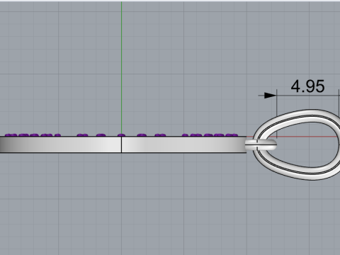 Round pendant model 771 3D Print Model