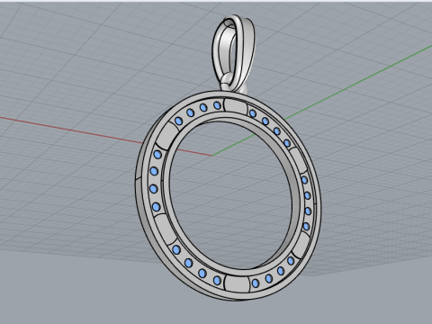 Round pendant model 771 3D Print Model