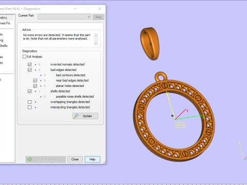 Round pendant model 771 3D Print Model