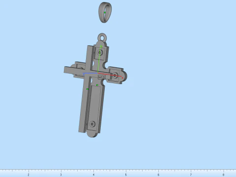 Signet cross ring model 770 3D Print Model