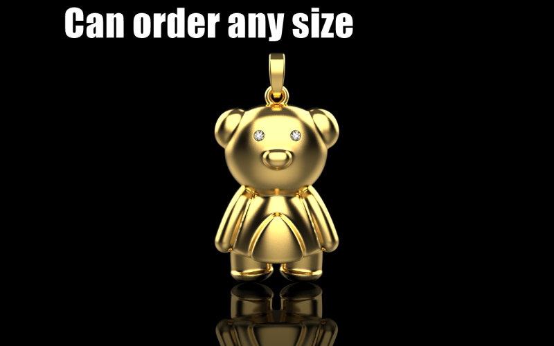 Bear pendant model 701 3D Print Model .c4d .max .obj .3ds .fbx .stl .blend 