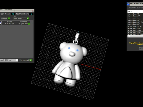 Bear pendant model 701 3D Print Model
